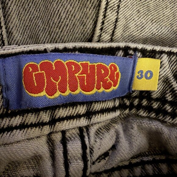 Empyre Relax Jeans Mens Size 30 Acid Wash Loose Baggy Grey Skater Grunge 90s Y2K - Picture 4 of 9